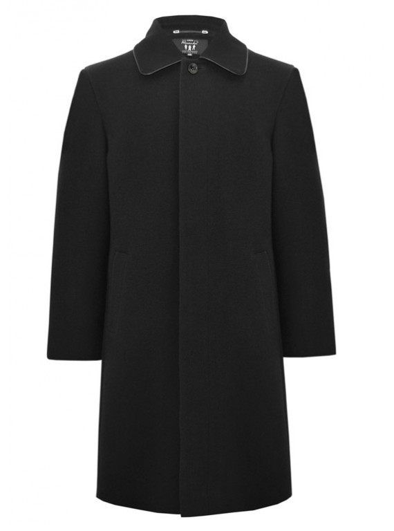 М-203/Ч Черное длинное мужское пальто