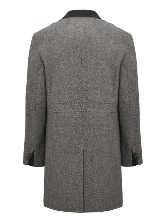 М-221 Длинное мужское пальто из твида