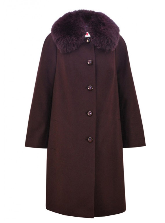 Т-950-60 Зимнее женское пальто с меховым воротником